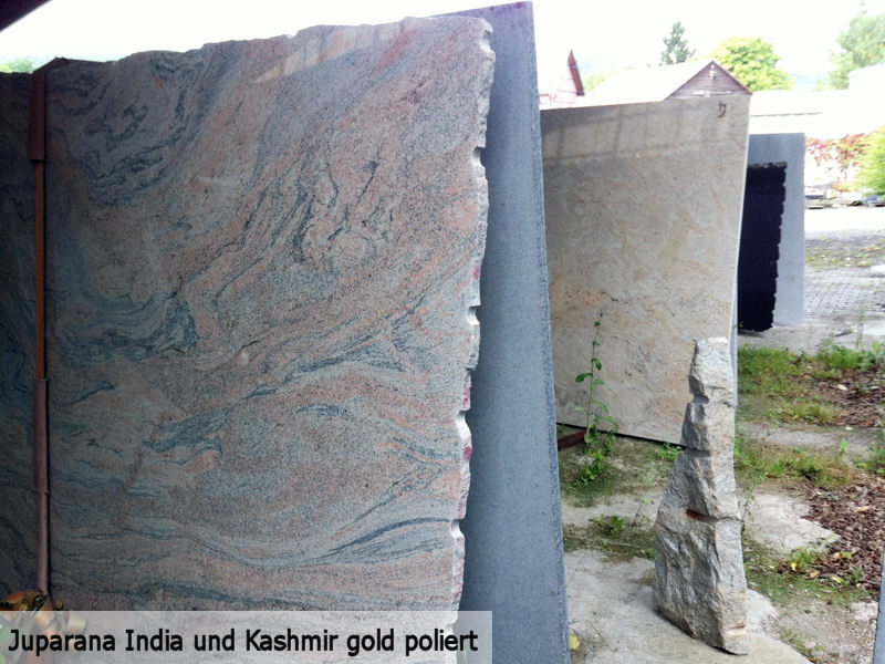 Juparana India und Kashmir gold poliert